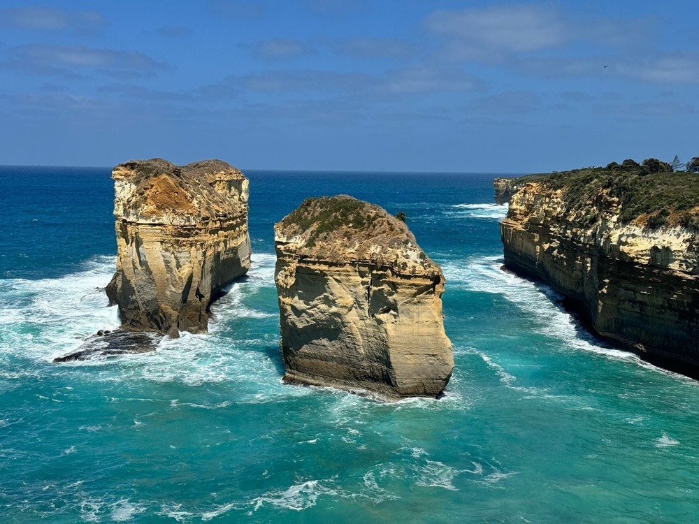 Limestone sea stacks off the Great Ocean Road coast