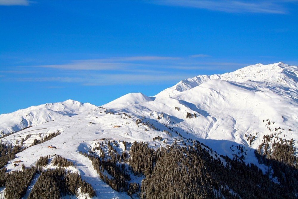 Snow-covered alpine slopes at Mount Baw Baw